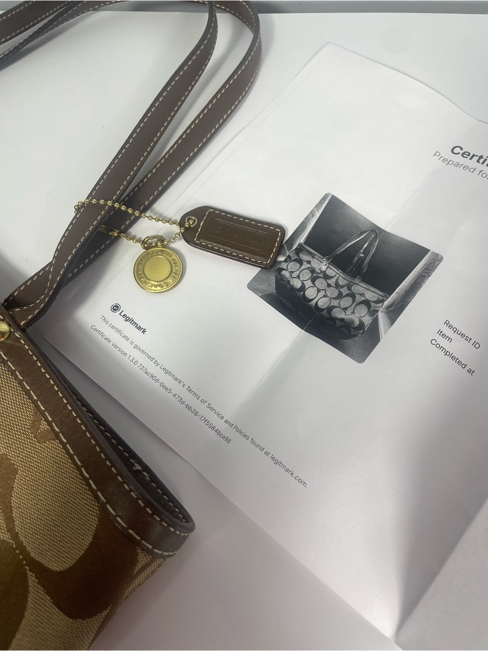 Coach Vintage 2006 with COA Signature Canvas Tote with Red Accent - Picture 2 of 10